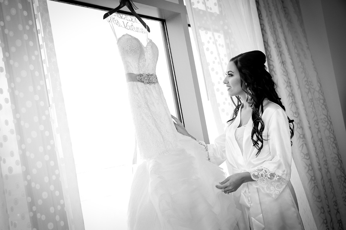 Bride with Wedding Dress